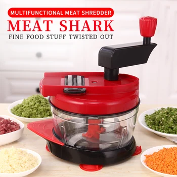 Multi-function Vegetable Cutter Manual Meat Grinder Household Chopper Machine Mincer 6 Kinds of Blades Switch with Drain Basket
Multi-function Vegetable Cutter Manual Meat Grinder Household Chopper Machine Mincer 6 Kinds of Blades Switch with Drain Basket