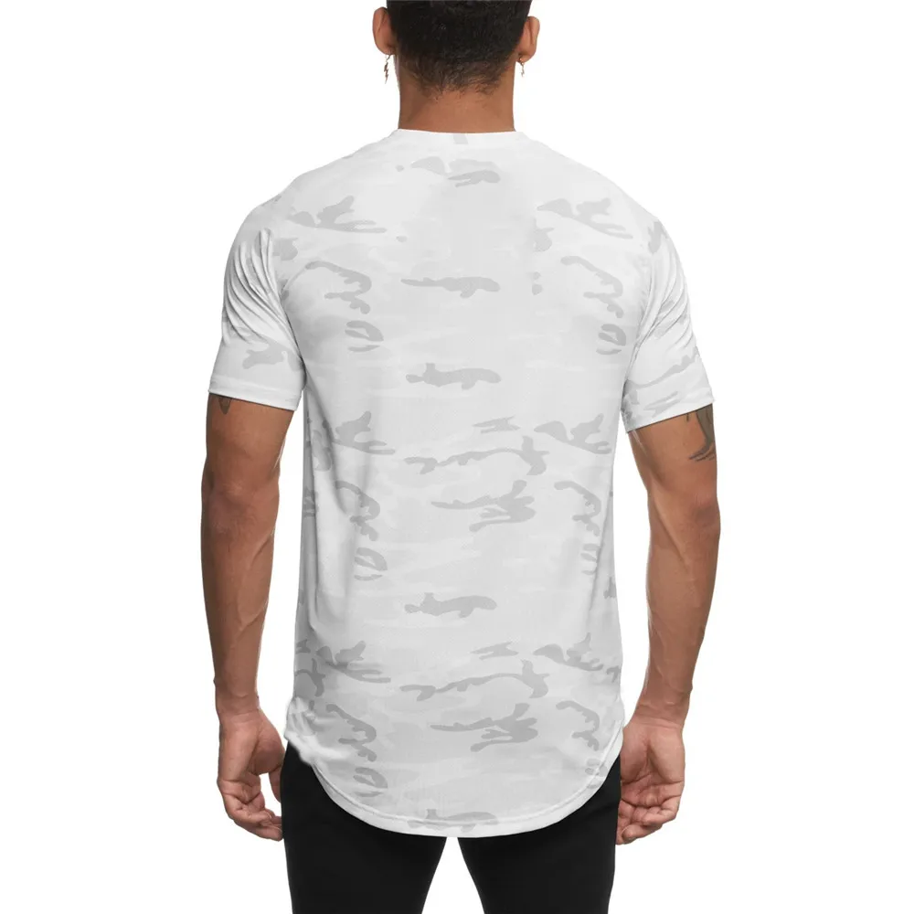 Camouflage Quick Dry Men's Running Sport Short T-shirt