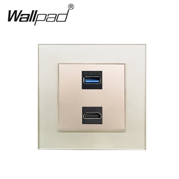 USB HDMI Wall Socket Glass Panel Wallpad USB 3.0 Data Transmission Ports with HDMI Outlet 86mm * 86mm
USB HDMI Wall Socket Glass Panel Wallpad USB 3.0 Data Transmission Ports with HDMI Outlet 86mm * 86mm
