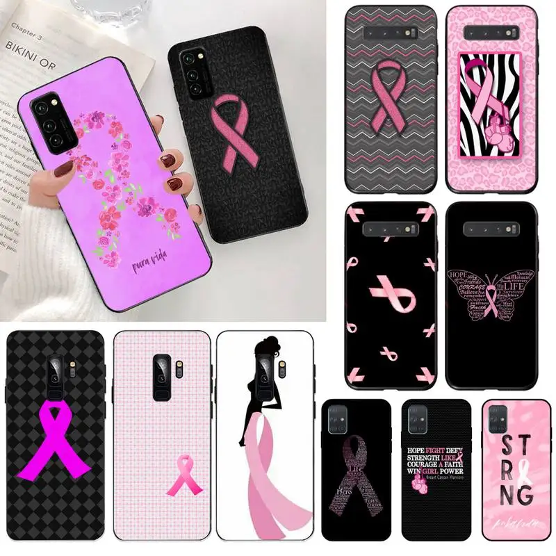 CUTEWANAN девчачья раковая грудь розовая лента мягкий чехол для телефона Обложка Samsung