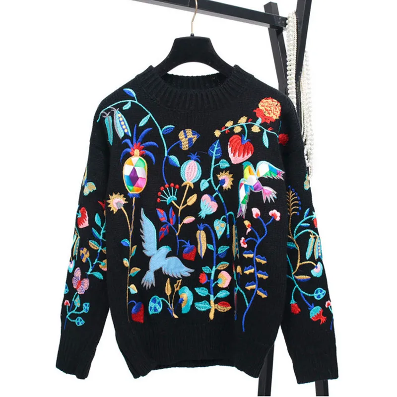 Tunjuefs Flower Embroidery Sweater Women Jumper Animal Jersey Runway Loose Knitted Long Sleeve Pullovers Top Plus Size Lolita
Tunjuefs Flower Embroidery Sweater Women Jumper Animal Jersey Runway Loose Knitted Long Sleeve Pullovers Top Plus Size Lolita