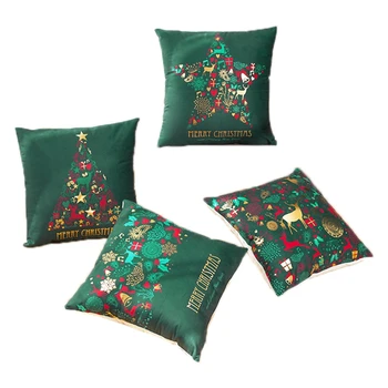 Glowing Merry Christmas Gift Cushion Cover Home Sofa Seat Decorative Pillow Cover Super Sofa Bell Snow Pillow Case,4 PCS 
Glowing Merry Christmas Gift Cushion Cover Home Sofa Seat Decorative Pillow Cover Super Sofa Bell Snow Pillow Case,4 PCS
