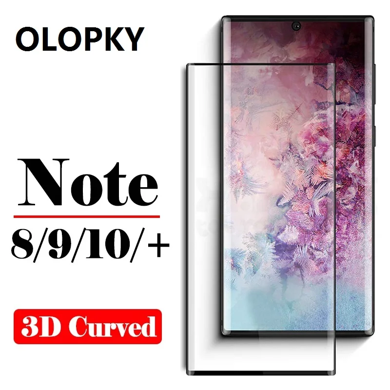 Для Note 10 Pro защитный Стекло на samsung Note9 8 Экран протектор 3D Galaxy Note10 Plus Закаленное
