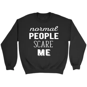 ONSEME Funny Sweatshirt Women Normal people scare me Slogan Clothes Crewneck Long Sleeve Streetwear Fall Hoodie Ttracksuit S-69 
ONSEME Funny Sweatshirt Women Normal people scare me Slogan Clothes Crewneck Long Sleeve Streetwear Fall Hoodie Ttracksuit S-69