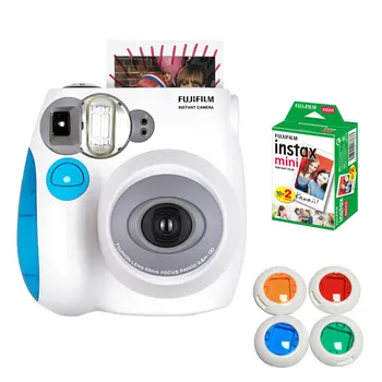 

Fujifilm Original Instax Mini 7s Instant Photo Camera Bundle with 10 Sheets Fuji Instax Mini White Film Gift Close-up Filter