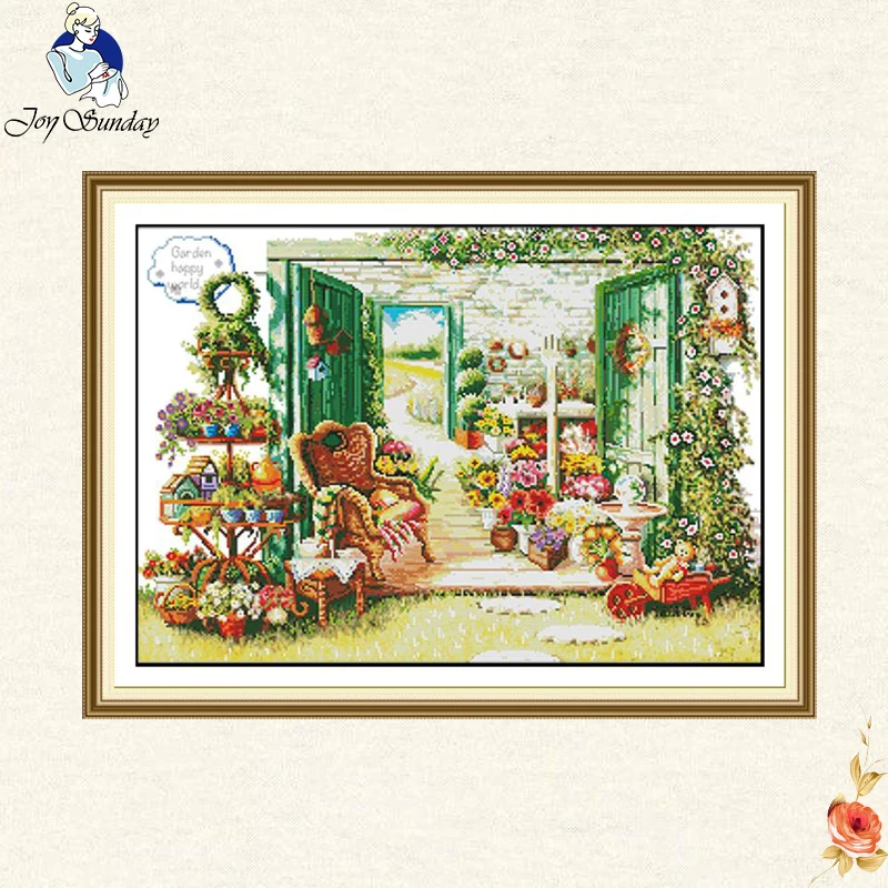 Joy SundayBeautiful flower scenery Cross Stitch 11CT White fabric 14CT Printed Cloth for Embroidery Home Decor DIY Needlework
Joy SundayBeautiful flower scenery Cross Stitch 11CT White fabric 14CT Printed Cloth for Embroidery Home Decor DIY Needlework