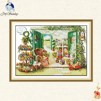 Joy Sunday Beautiful flower scenery Cross Stitch 11CT White fabric 14CT Printed Cloth for Embroidery Home Decor DIY Needlework
Joy Sunday Beautiful flower scenery Cross Stitch 11CT White fabric 14CT Printed Cloth for Embroidery Home Decor DIY Needlework