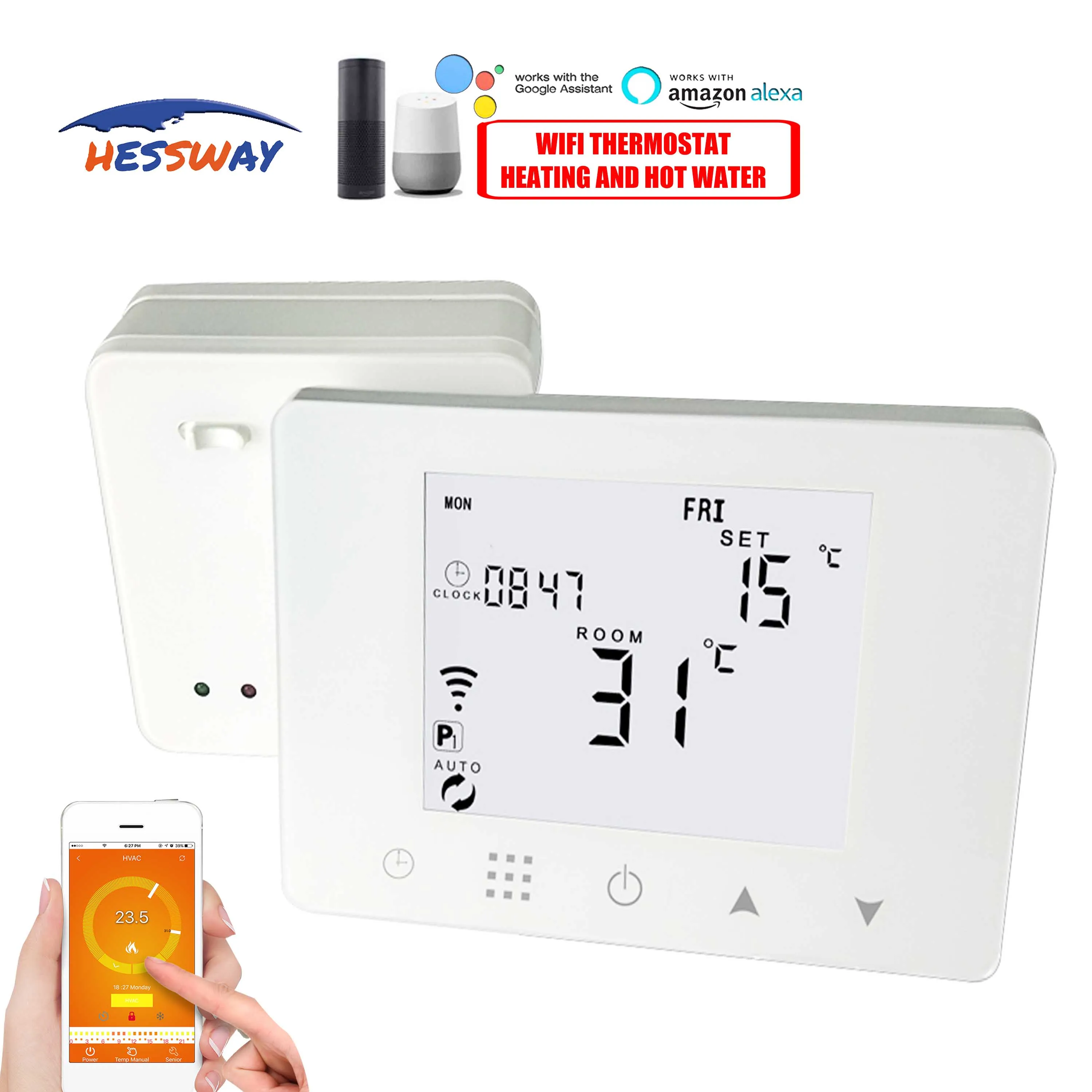 TUYA APP 16A electric floor wifi & rf wireless thermostat heating for Dual sensor infrared wire
TUYA APP 16A electric floor wifi & rf wireless thermostat heating for Dual sensor infrared wire