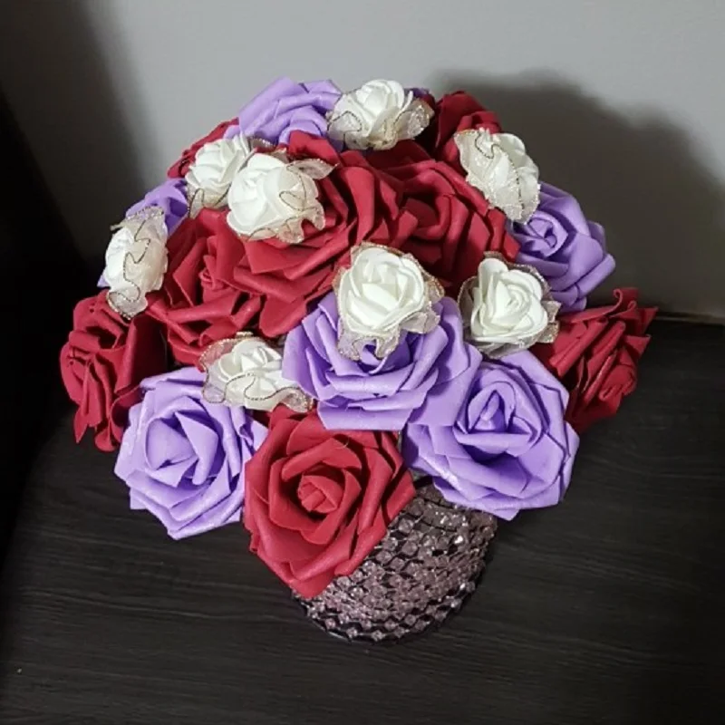 20 шт. 8 см искусственные цветы из пенополистирола для свадьбы букет невесты