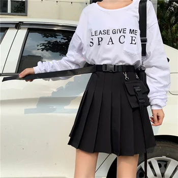 2020 Streetwear Side pocket Women Mini Skirts Punk Tartan Red Sashes Fashion Pleated Skirts Sexy harajuku saia short skirts
2020 Streetwear Side pocket Women Mini Skirts Punk Tartan Red Sashes Fashion Pleated Skirts Sexy harajuku saia short skirts