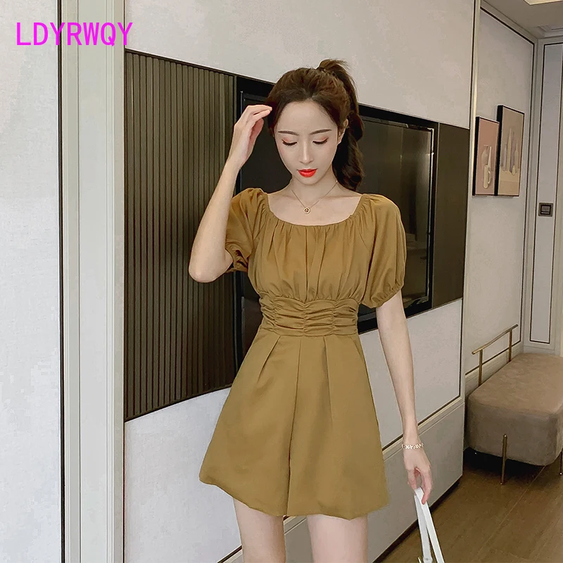2020 summer new short-sleeved slimming jumpsuit female French fashion square collar high waist Regular
2020 summer new short-sleeved slimming jumpsuit female French fashion square collar high waist Regular