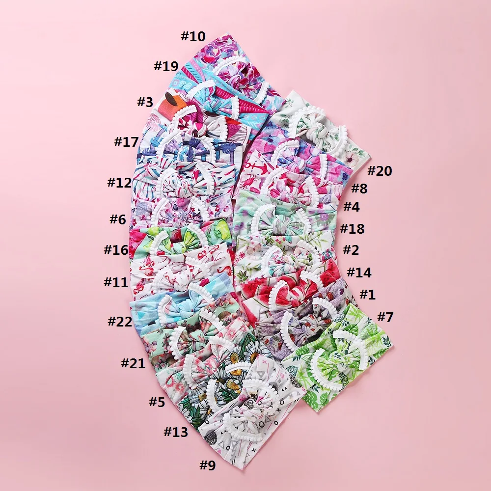 Floral Printed Nylon Headwrap Headbands Fruit Print Knot Bow Nylon Head Wrap Wide Turban headband Kids Girls Hair Accessories
Floral Printed Nylon Headwrap Headbands Fruit Print Knot Bow Nylon Head Wrap Wide Turban headband Kids Girls Hair Accessories