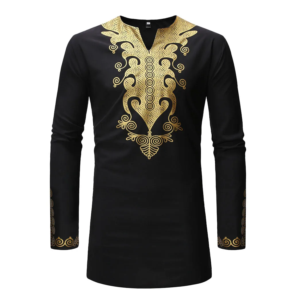 

Full Sleeve Shirt For Men Roupa Masculina Mens Top Outfit African Men Clothes 2020 Riche African Clothing For Men Dashiki Z0306