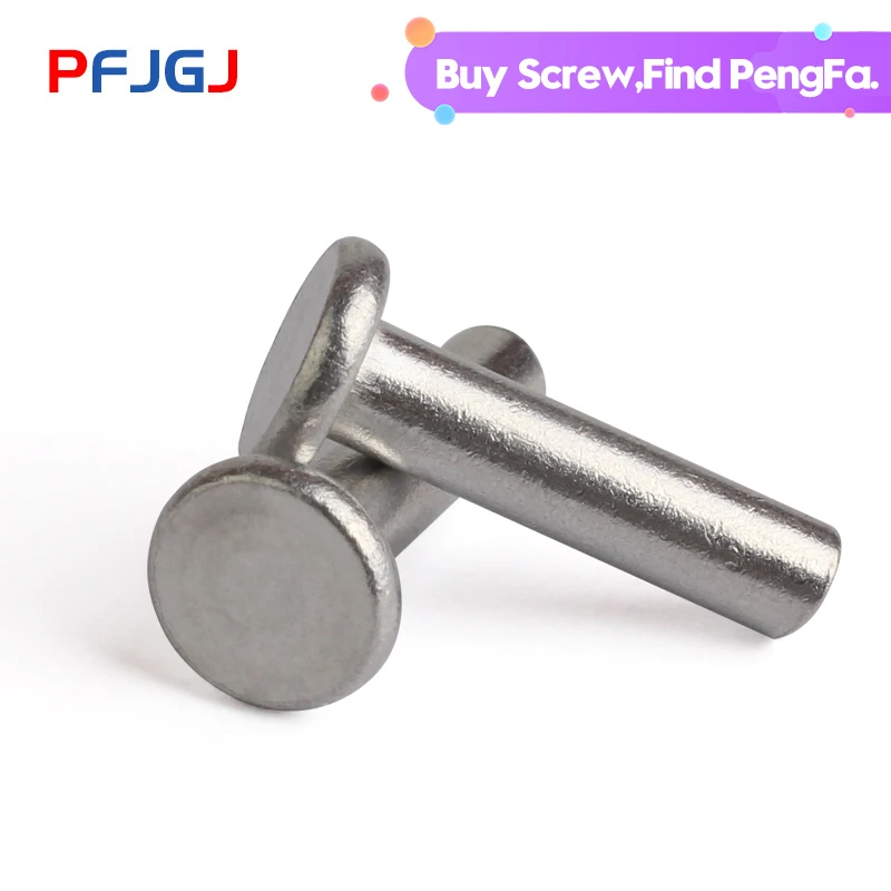 Алюминиевые заклепки Peng Fa M2/M2.5/M3/M4/M5/M6 серебристого цвета GB109 алюминиевые твердые