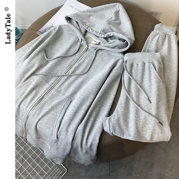 LadyTale Casual Hooded Sweatshirt 2Piece Set Women Large Size Cotton Long Sleeve Autumn Winter Thin Streetwear Outfits Tracksuit
LadyTale Casual Hooded Sweatshirt 2Piece Set Women Large Size Cotton Long Sleeve Autumn Winter Thin Streetwear Outfits Tracksuit