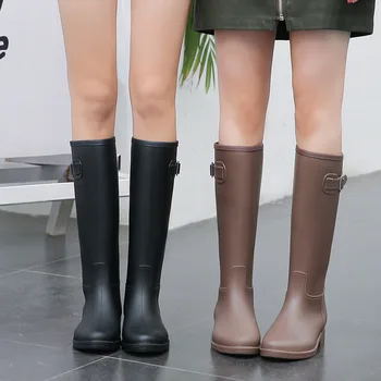 New Women Rubber Rainboots Tall Rain Boots for Women British Classic Waterproof Rainboots Ladies Wellies Wellington Matte Boots
New Women Rubber Rainboots Tall Rain Boots for Women British Classic Waterproof Rainboots Ladies Wellies Wellington Matte Boots