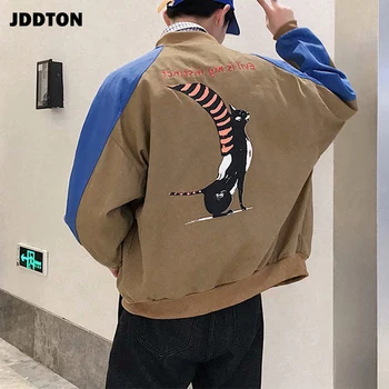 JDDTON Men's Embroidery Cat Jacket Spring Outwear Windbreaker Japanese Style Printing Coat Casual Loose Patchwork Overcoat JE437
JDDTON Men's Embroidery Cat Jacket Spring Outwear Windbreaker Japanese Style Printing Coat Casual Loose Patchwork Overcoat JE437