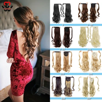 MANWEI 24" Long Wavy Wrap Around Clip In Ponytail Heat Resistant Hairpiece with Hairpins Synthetic Hair Pony Tail Hair Extension
MANWEI 24" Long Wavy Wrap Around Clip In Ponytail Heat Resistant Hairpiece with Hairpins Synthetic Hair Pony Tail Hair Extension