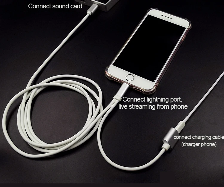 Generic OTG Lightning To Typec Live Cable For Icon ICKB Sound Card