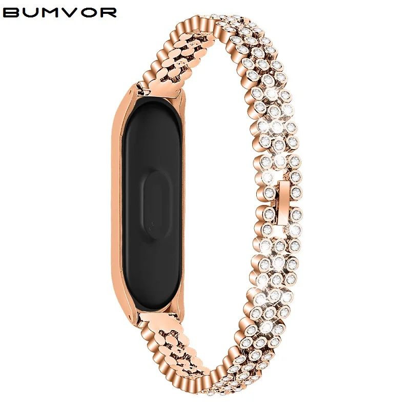 Accessories smart watch rose gold Strap For Xiaomi Mi Band 4 Strap Replacement Diamonds Stainless Steel Watch Band Bracelet
Accessories smart watch rose gold Strap For Xiaomi Mi Band 4 Strap Replacement Diamonds Stainless Steel Watch Band Bracelet