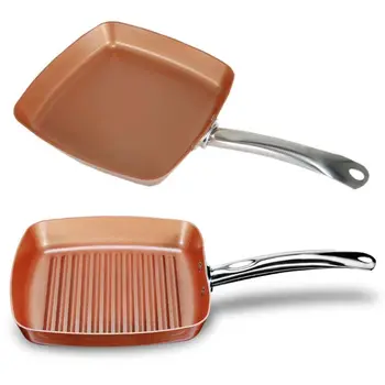 Stripes/Flat Bottom Aluminum Alloy Non-stick Square Frying Pan Fried Steak Pot
Stripes/Flat Bottom Aluminum Alloy Non-stick Square Frying Pan Fried Steak Pot