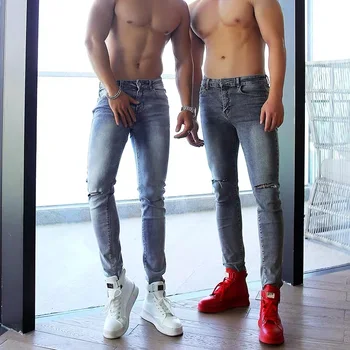 2020Fashion Men's Painted Skinny Slim Fit Straight Ripped Distressed Pleated Knee Patch Denim Pants Stretch Jeans muscular pants
2020Fashion Men's Painted Skinny Slim Fit Straight Ripped Distressed Pleated Knee Patch Denim Pants Stretch Jeans muscular pants