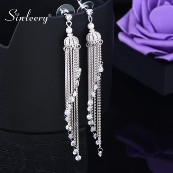 SINLEERY Gorgeous Round Cubic Zirconia Long Tassels Earrings Women Earring Luxury Jewelry Accessories CZ075 SSH
SINLEERY Gorgeous Round Cubic Zirconia Long Tassels Earrings Women Earring Luxury Jewelry Accessories CZ075 SSH
