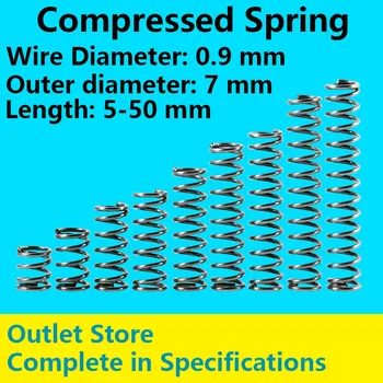 Compressed Spring Return spring Rotor Pressure Spring Outlet Store Line Diameter 0.9mm, external diameter 7mm
Compressed Spring Return spring Rotor Pressure Spring Outlet Store Line Diameter 0.9mm, external diameter 7mm