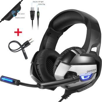 K5 High-Performance PS4 PC Stereo Headset Deep Bass Gaming Headphones With LED Micphone For Xbox One /Laptop Tablet Gamer
K5 High-Performance PS4 PC Stereo Headset Deep Bass Gaming Headphones With LED Micphone For Xbox One /Laptop Tablet Gamer