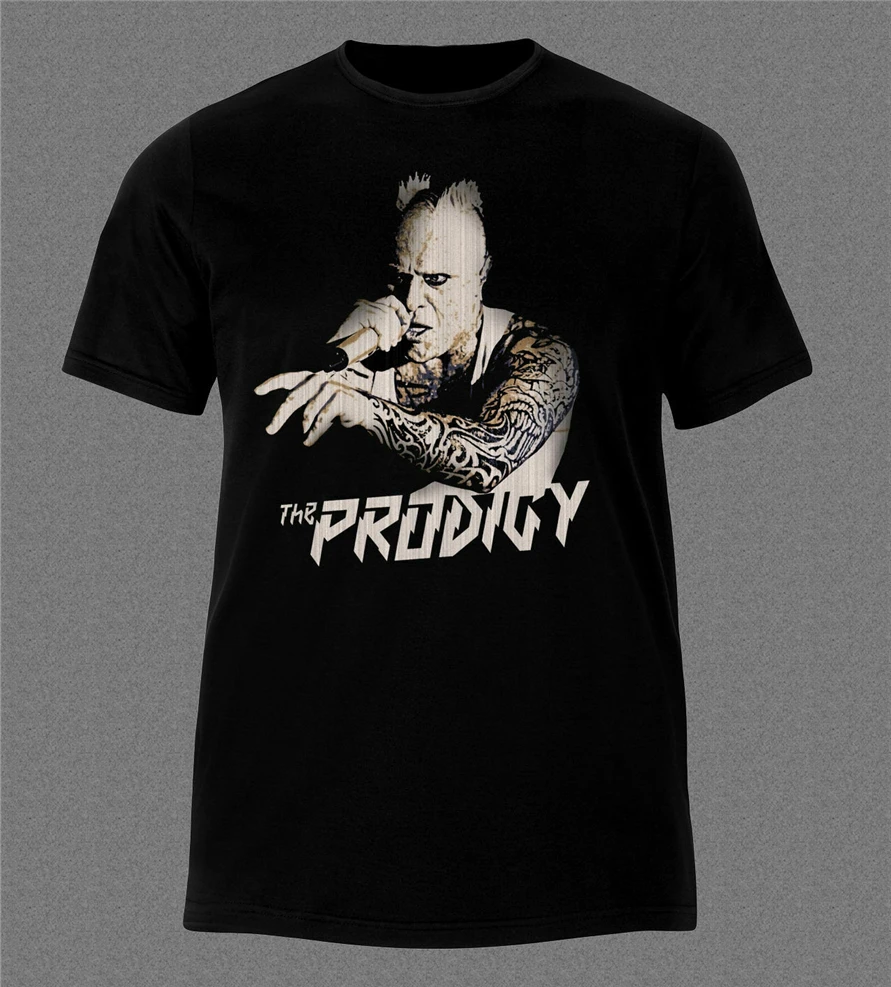 The Prodigy КИТ Флинт хардкор рок рейв Break Beat музыки футболка D33 для молодых людей