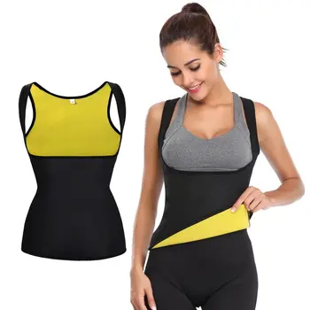 Neoprene Sauna Effect Sweet Sweat Shaper Fat Burning Corset Waist Trainer Fever Vest Tummy Control Chest Binder Slimming Tops