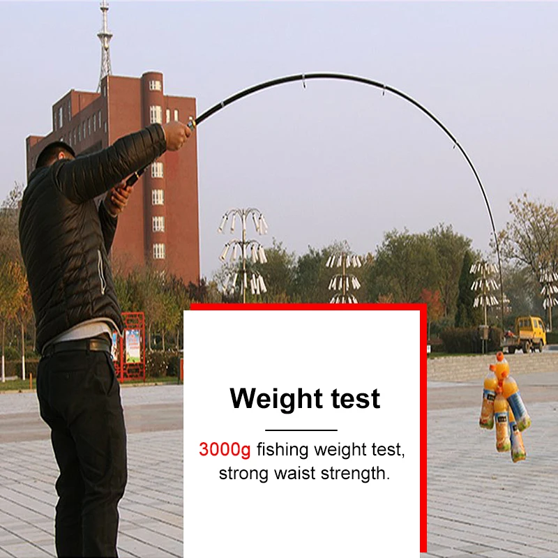Person - New Fishing Pole 2.4M/2.7M/3.0M/3.6M, Hard FRP Carbon Fiber Telescopic Fishing Rod
