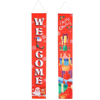 1 Pair Door Couplet Christmas Outdoor Decorative Creative Porch Sign Door Banner Door Decor Door Curtain for Party Home 
1 Pair Door Couplet Christmas Outdoor Decorative Creative Porch Sign Door Banner Door Decor Door Curtain for Party Home
