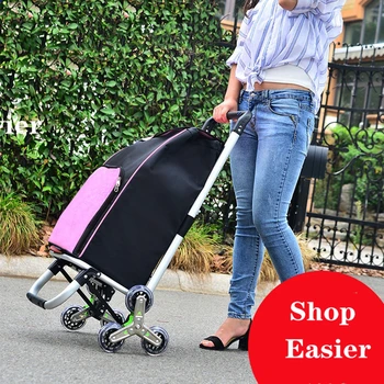 B-LIFE Grocery Cart with Wheels Folding Shopping Cart with Large Heavy-Duty and Rolling Swivel Wheels Easy to Climb The Stair
B-LIFE Grocery Cart with Wheels Folding Shopping Cart with Large Heavy-Duty and Rolling Swivel Wheels Easy to Climb The Stair