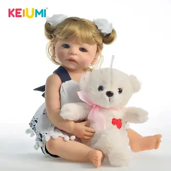 22 inch New Arrival Full Body Vinyl Baby Doll Girl Toy Lifelike Boneca Reborn Babies Blond Curls Hair Kids Birthday Present
22 inch New Arrival Full Body Vinyl Baby Doll Girl Toy Lifelike Boneca Reborn Babies Blond Curls Hair Kids Birthday Present