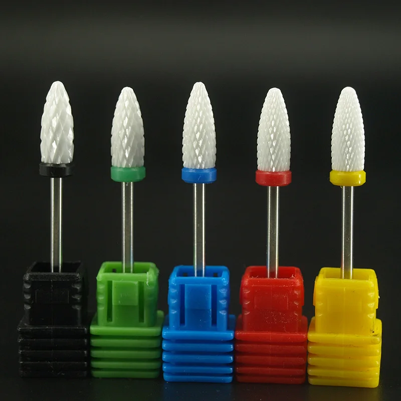 

5pcs/Set Ceramic Milling Cutter Nail Drill Bit Electric Manicure Drills Pedicure Mill Bits Machine Files Nail Art Equipment