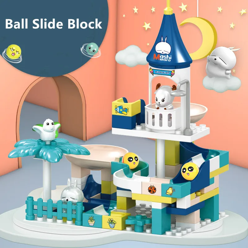 78Pcs Marble Race Run Maze Ball Slide Building Blocks Sets Duploed Model Friends Assembling Bricks Educational Toys for Children
78Pcs Marble Race Run Maze Ball Slide Building Blocks Sets Duploed Model Friends Assembling Bricks Educational Toys for Children