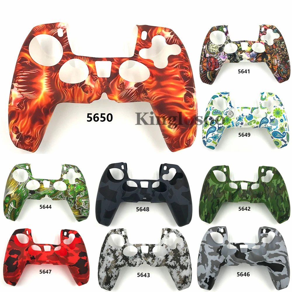 

Colorful Soft Sleeve Silicone Case Rubber skin for Playstation 5 PS5 Controlelr Protecitve cover Accessories