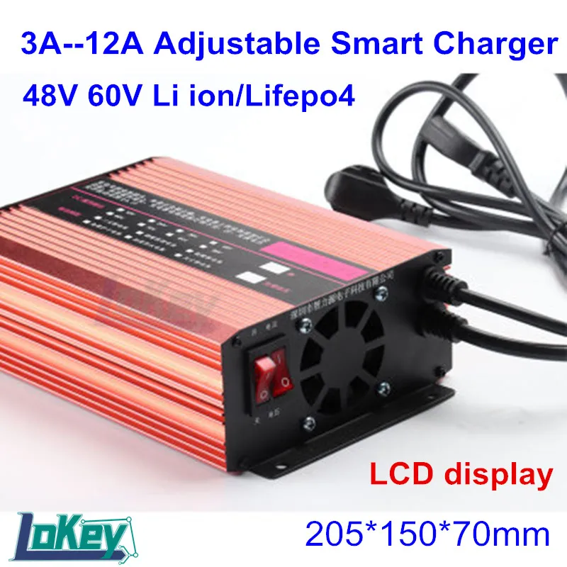 48V 60V 3A to 12A adjustable Smart Charger With LCD Display for lithium lipo lifepo4 LTO batterys
48V 60V 3A to 12A adjustable Smart Charger With LCD Display for lithium lipo lifepo4 LTO batterys