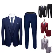 Business Suit 3 Piece Set Slim Plus Size Solid Color Straight Pants Suit Separates for Wedding Suits
Business Suit 3 Piece Set Slim Plus Size Solid Color Straight Pants Suit Separates for Wedding Suits