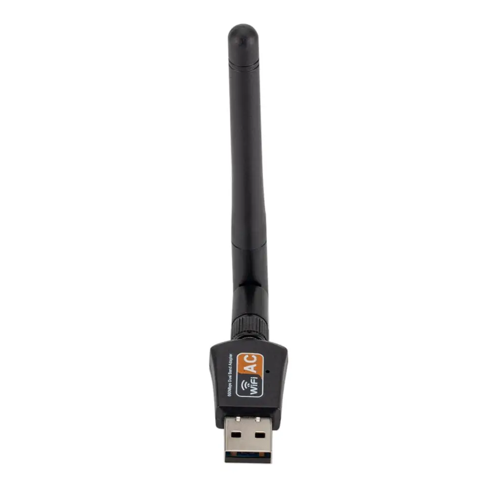 Dual Band USB WIFI Adapter 802.11AC 600Mbps 2.4G 5GHz with external Antenna compatible with Windows XP/Vista/7/8/10,MAC OS
Dual Band USB WIFI Adapter 802.11AC 600Mbps 2.4G 5GHz with external Antenna compatible with Windows XP/Vista/7/8/10,MAC OS