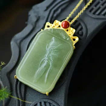New silver inlaid natural Hetian Jade Guan Yu Pendant Necklace Chinese ancient unique gold craft women's brand jewelry
New silver inlaid natural Hetian Jade Guan Yu Pendant Necklace Chinese ancient unique gold craft women's brand jewelry