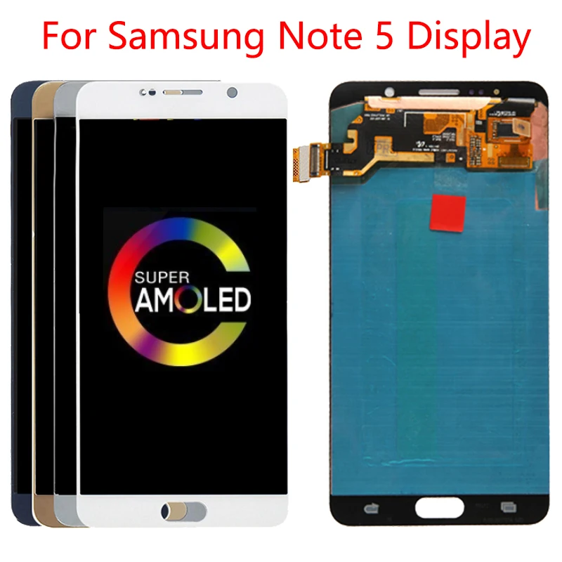 N920F AMOLED LCD For Samsung Note 5 LCD Screen Display Frame Digitizer Assembly SM- N920F N920P N920A Touch Screen Replacement
N920F AMOLED LCD For Samsung Note 5 LCD Screen Display Frame Digitizer Assembly SM- N920F N920P N920A Touch Screen Replacement