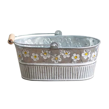 Pot Holder Home Decor Balcony Craft Display Stand Portable With Handle Flower Bucket Wedding Planting Outdoor Vintage Iron
Pot Holder Home Decor Balcony Craft Display Stand Portable With Handle Flower Bucket Wedding Planting Outdoor Vintage Iron