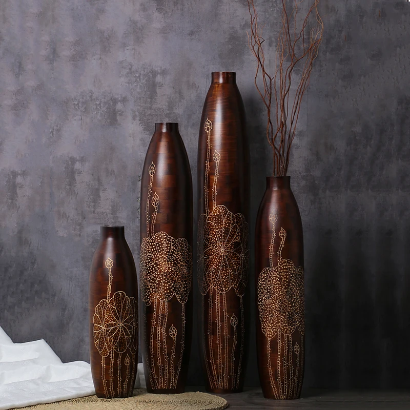 Flower Vase Wooden Chinese Handmade High Flower Vase Flowers Pot Home Decor Vases Jarrones
Flower Vase Wooden Chinese Handmade High Flower Vase Flowers Pot Home Decor Vases Jarrones