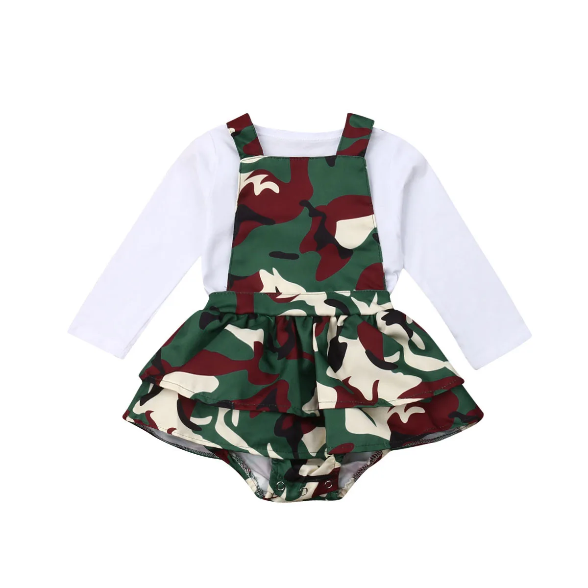 Matching Baby Girl Big Little Sister Tops Strap Camo Dress Shorts Outfit Clothes | Мать и ребенок
