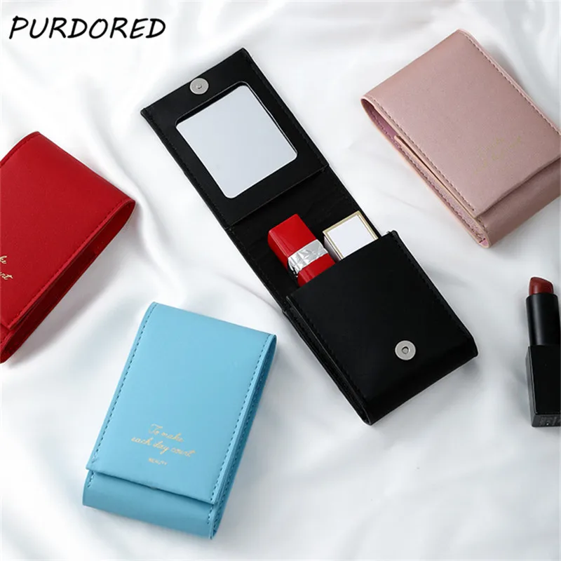 PURDORED 1 Pc Women Lipstick Bag Solid Color Mini Cosmetic Bag for Lipstick Organizer with Mirror Female Makeup Beauty Case
PURDORED 1 Pc Women Lipstick Bag Solid Color Mini Cosmetic Bag for Lipstick Organizer with Mirror Female Makeup Beauty Case