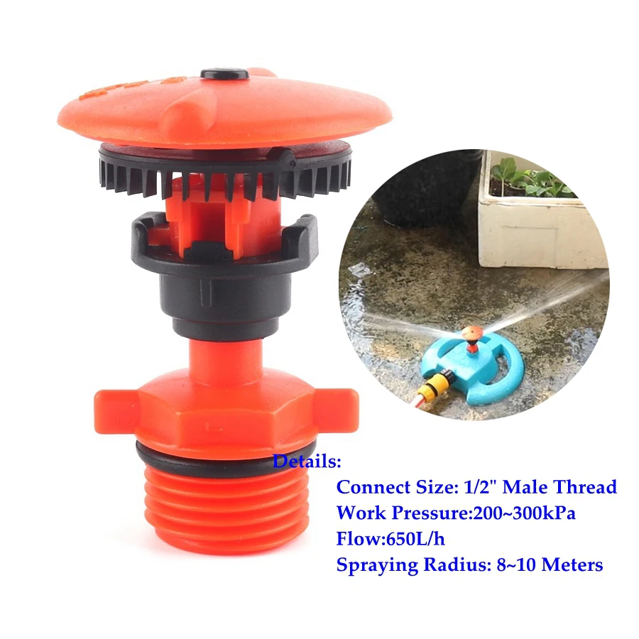 2~100pcs 1/2" Thread 650L/h 360° Auto Rotary Sprinklers Rotating Nozzle Garden Lawn Fruit Tree Irrigation Mage Sprinkler
2~100pcs 1/2" Thread 650L/h 360° Auto Rotary Sprinklers Rotating Nozzle Garden Lawn Fruit Tree Irrigation Mage Sprinkler