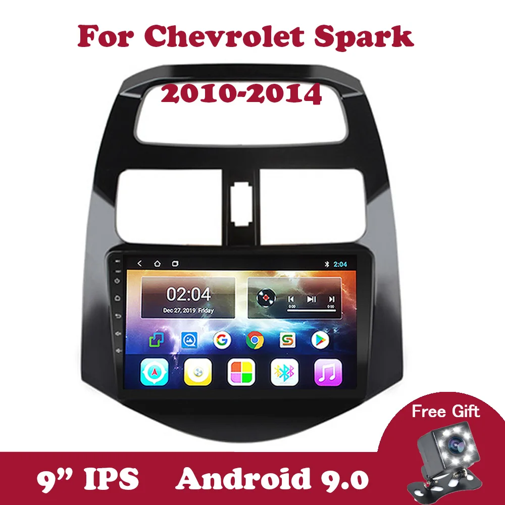 Мультимедийная система Android 9 0 IPS плеер с GPS навигацией для Chevrolet Spark 2010 2011 2012 2013 2014