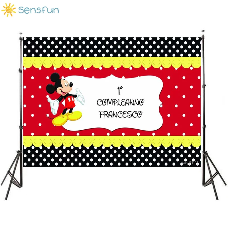 Sensfun Vinyl Photography Backdrops Cartoon Mickey Mouse Custom Children Birthday Party Photo Studio Backdrops Banner Photocall
Sensfun Vinyl Photography Backdrops Cartoon Mickey Mouse Custom Children Birthday Party Photo Studio Backdrops Banner Photocall